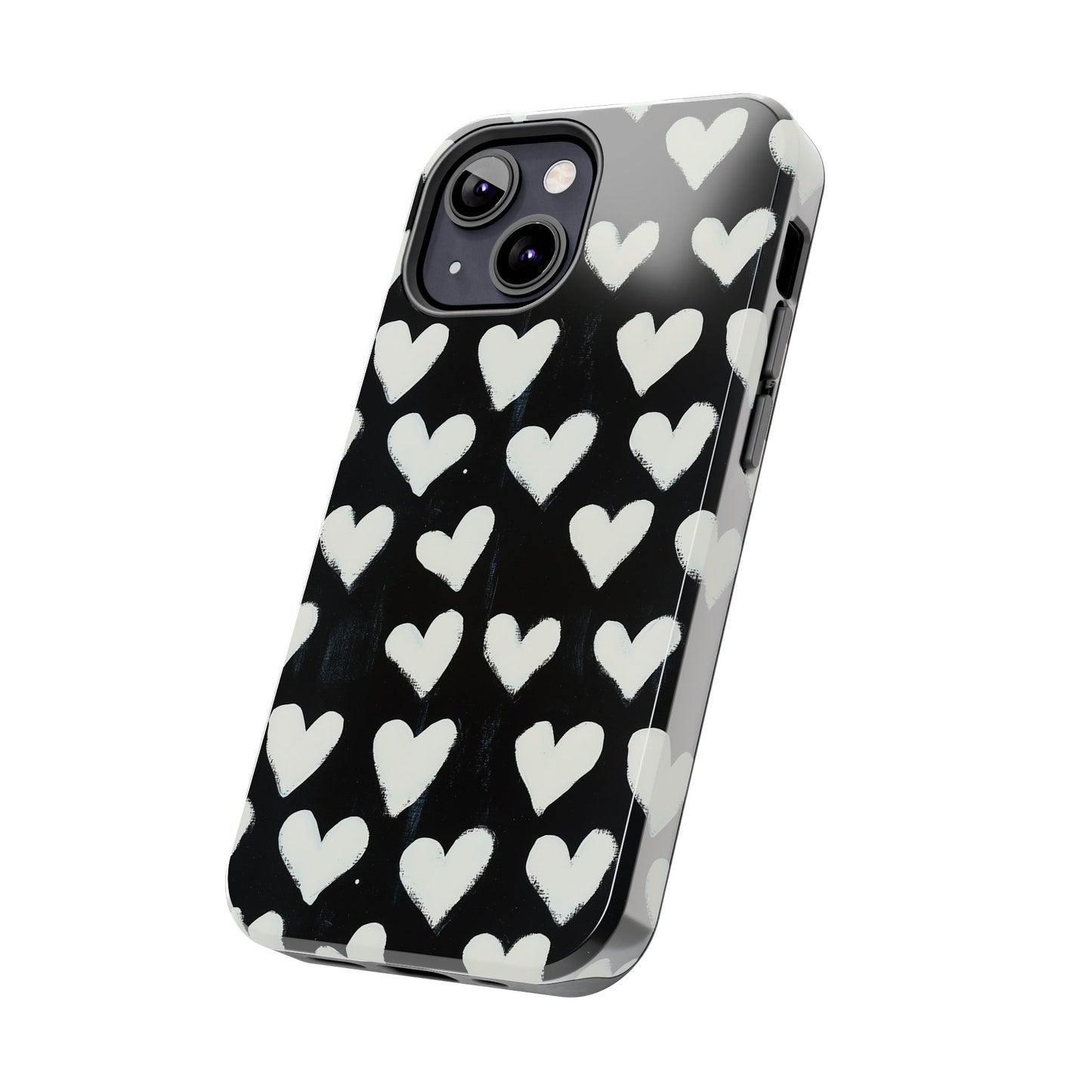 Love is in the Air | White Hearts on Black