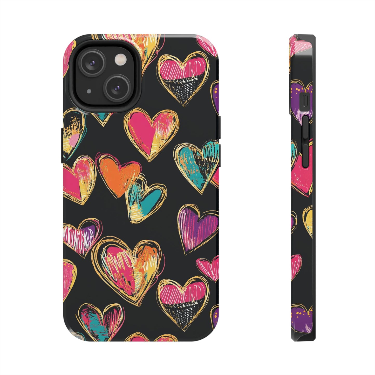 Love is in the Air | Colorful Chalk Hearts