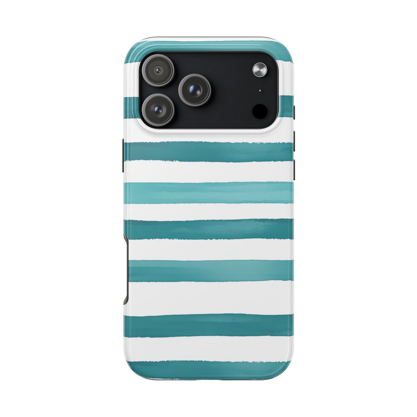 Vibrant Lines | Teal Ocean Stripes