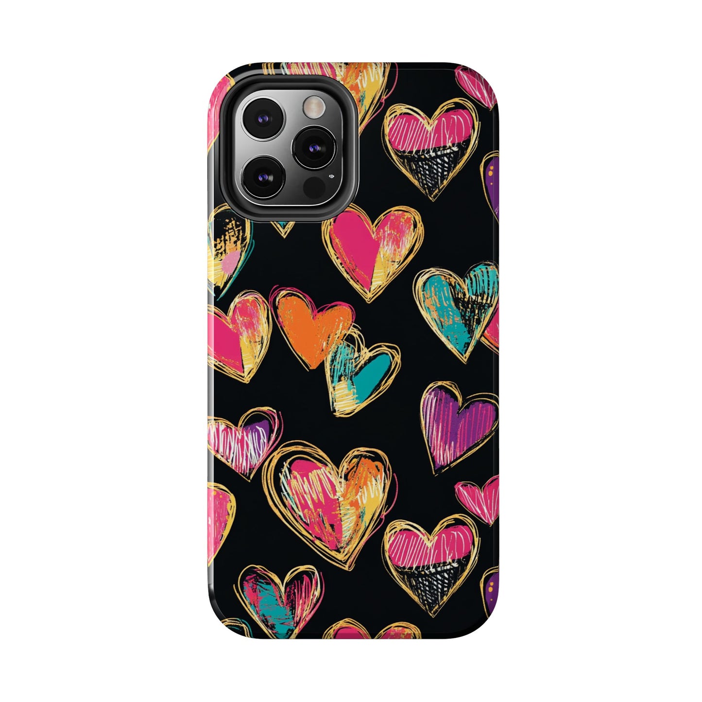 Love is in the Air | Colorful Chalk Hearts