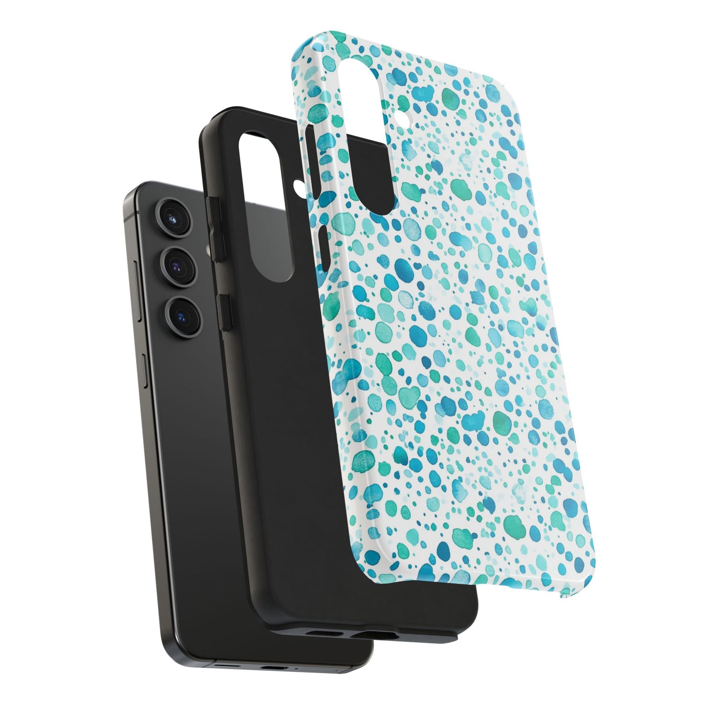 Trendy Spots | Aqua Watercolor Polka Dots