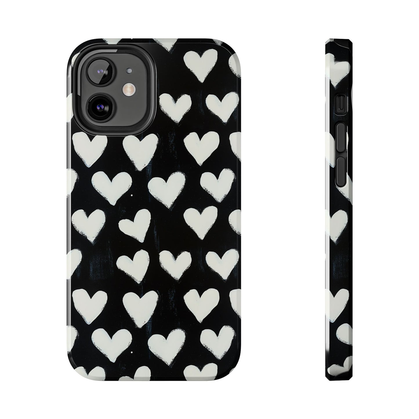 Love is in the Air | White Hearts on Black