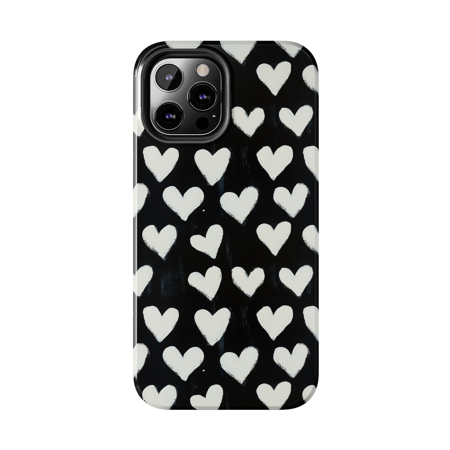 Love is in the Air | White Hearts on Black