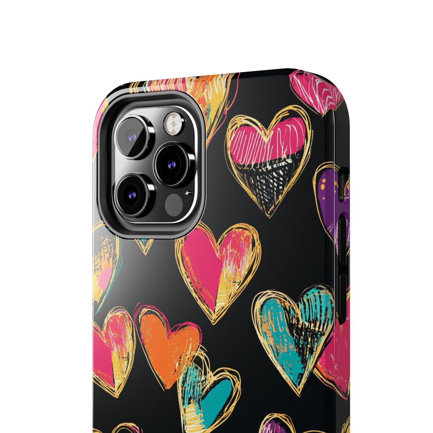 Love is in the Air | Colorful Chalk Hearts