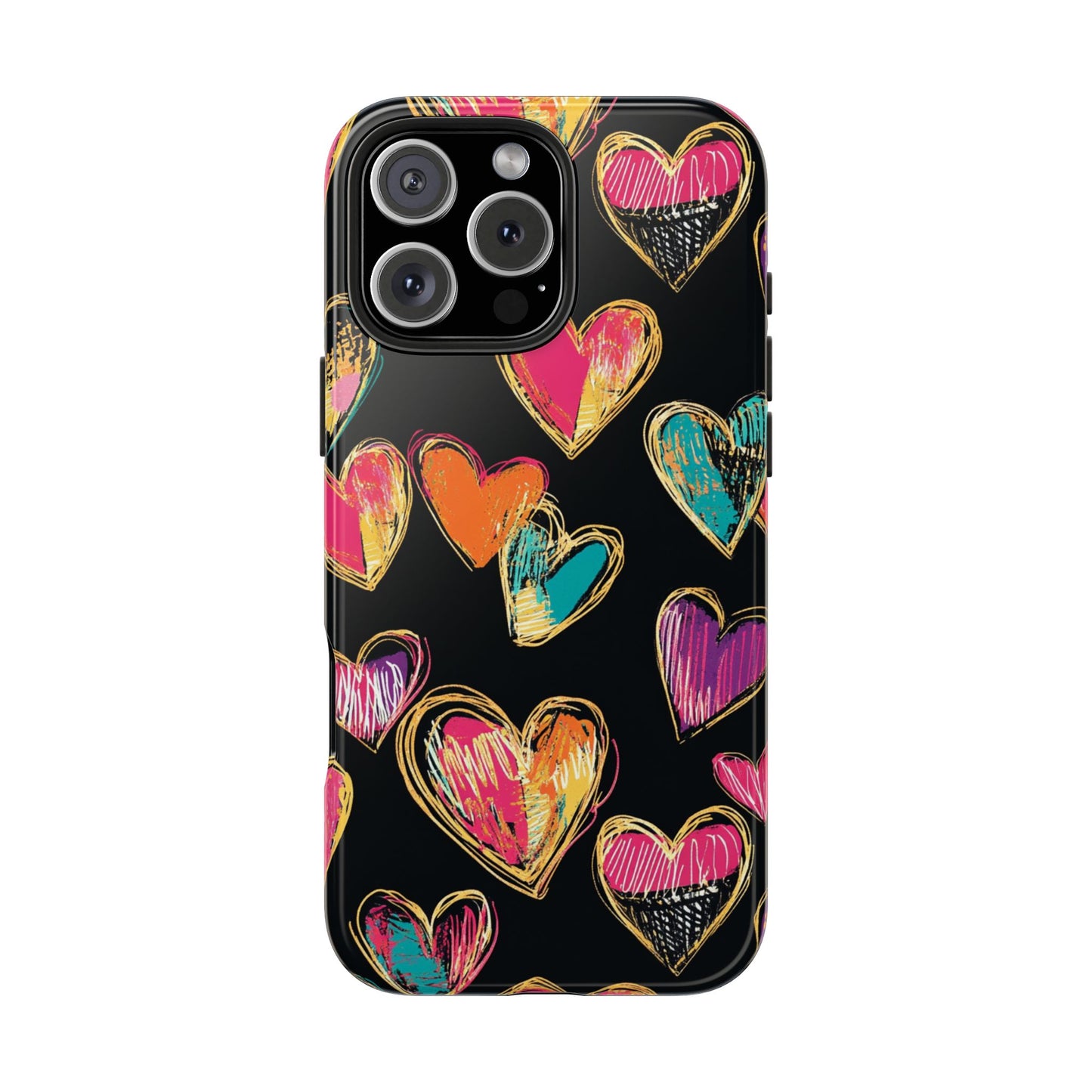 Love is in the Air | Colorful Chalk Hearts