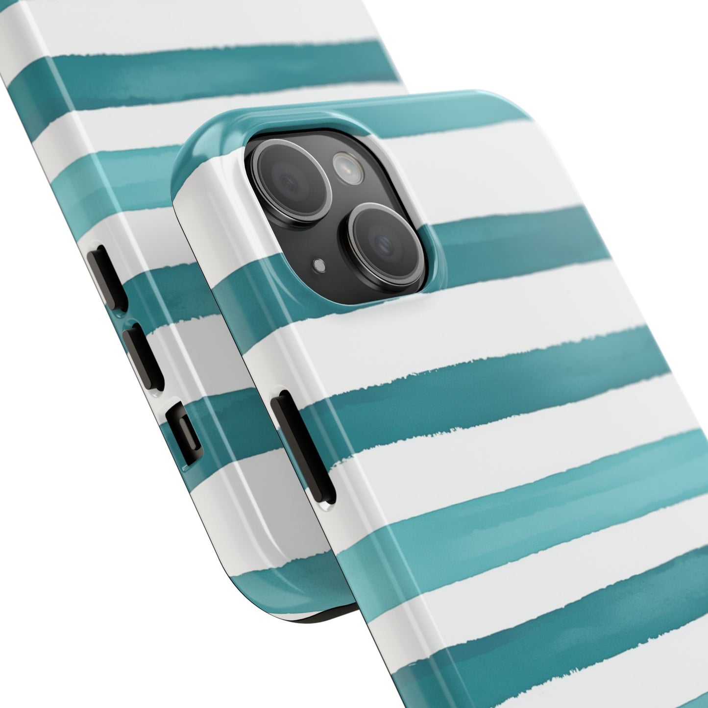 Vibrant Lines | Teal Ocean Stripes