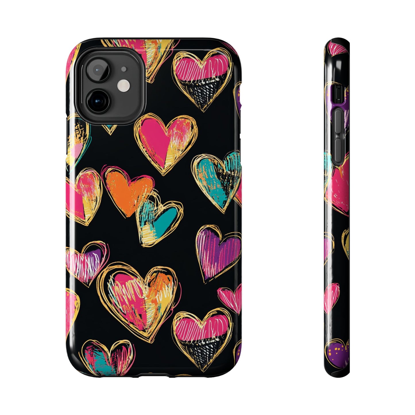 Love is in the Air | Colorful Chalk Hearts