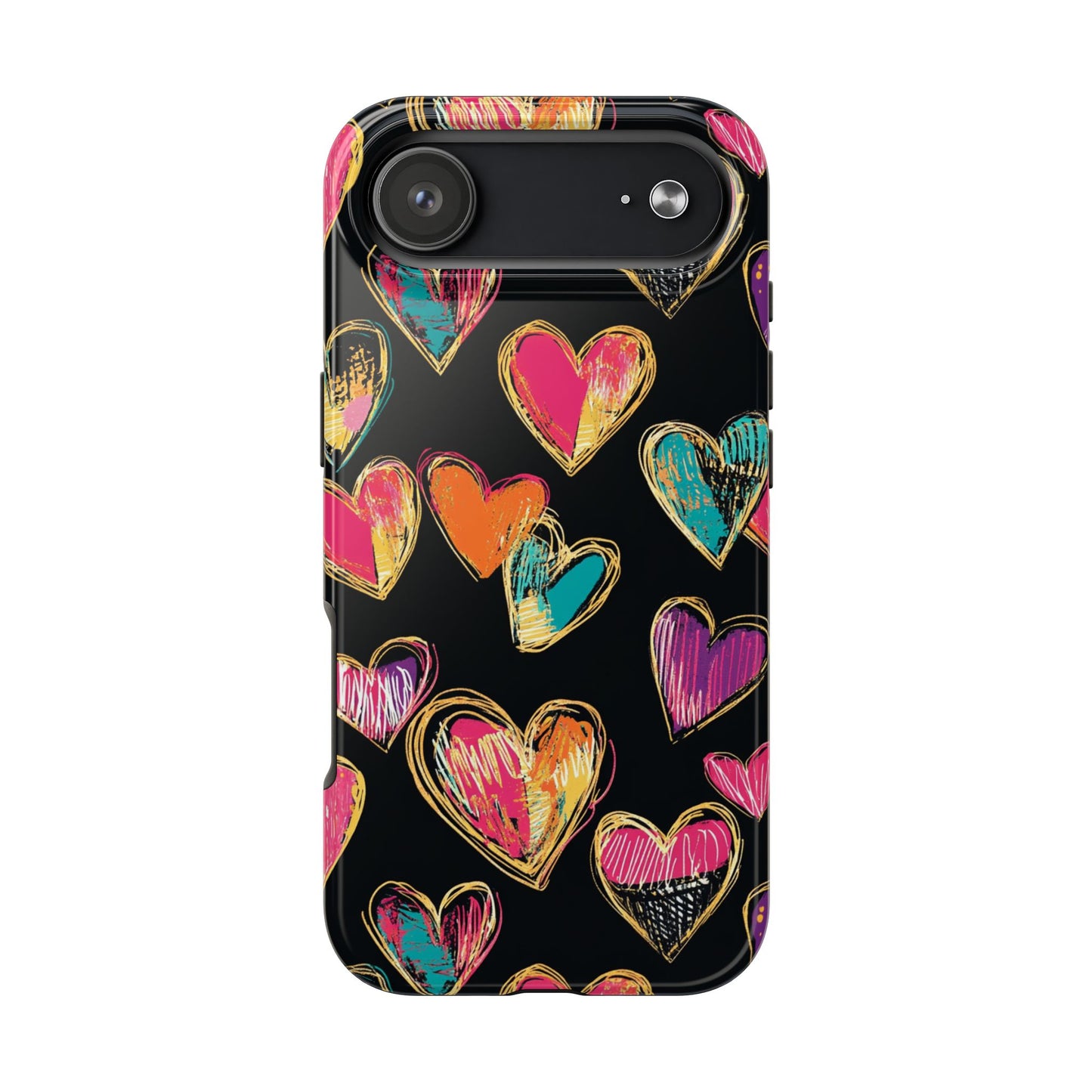 Love is in the Air | Colorful Chalk Hearts
