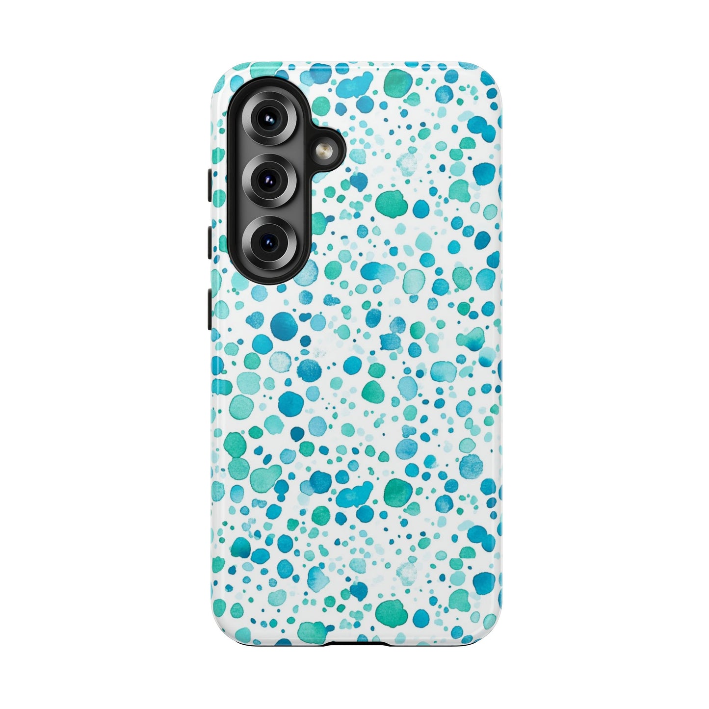 Trendy Spots | Aqua Watercolor Polka Dots