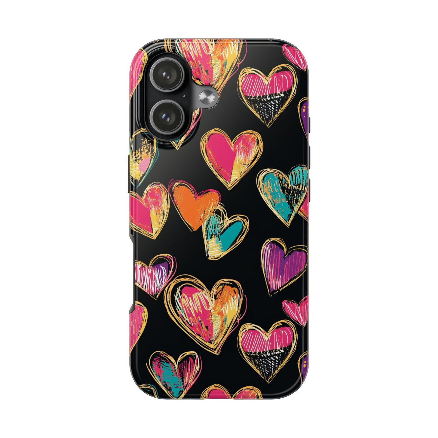 Love is in the Air | Colorful Chalk Hearts