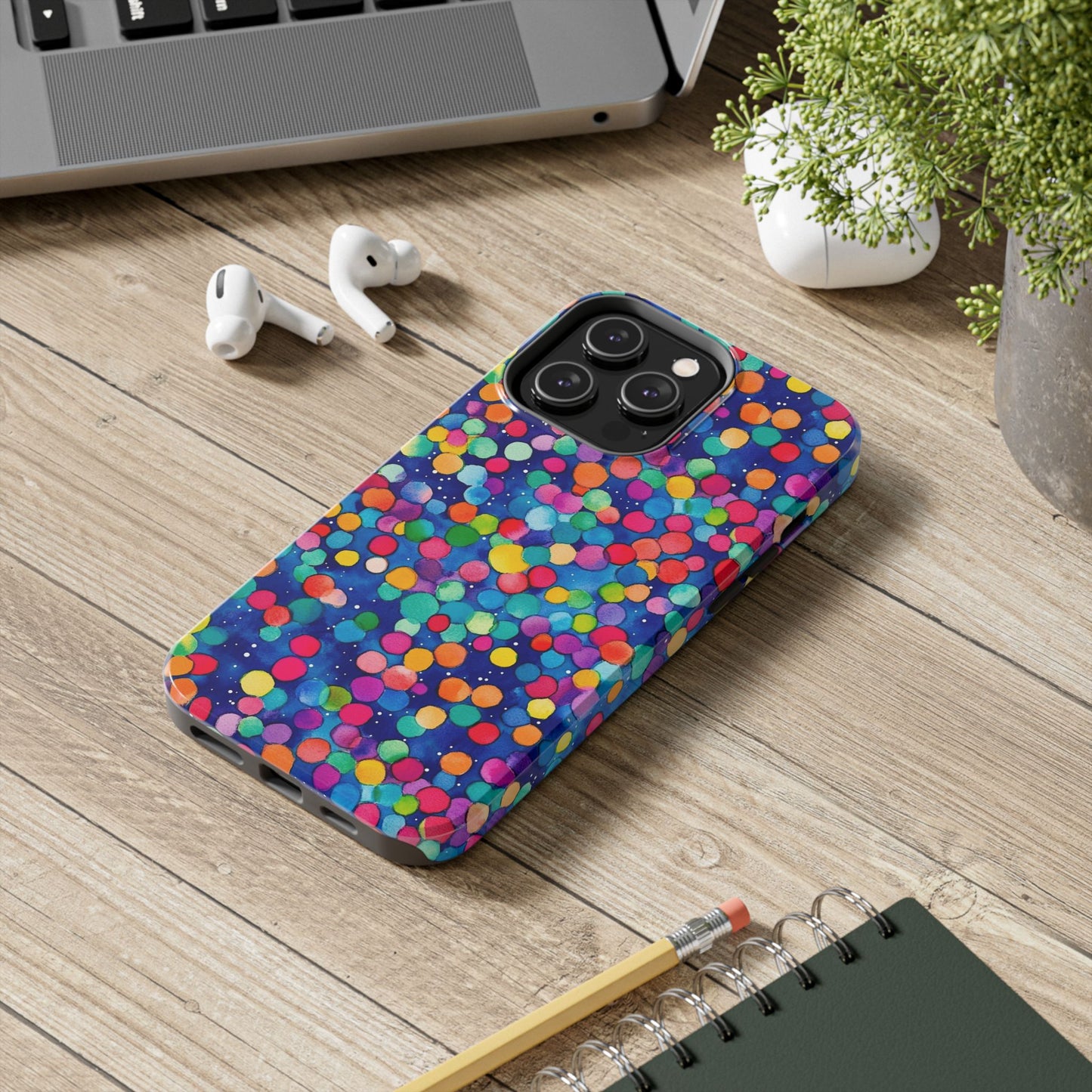 Trendy Spots | Colorful Blues Polka Dots