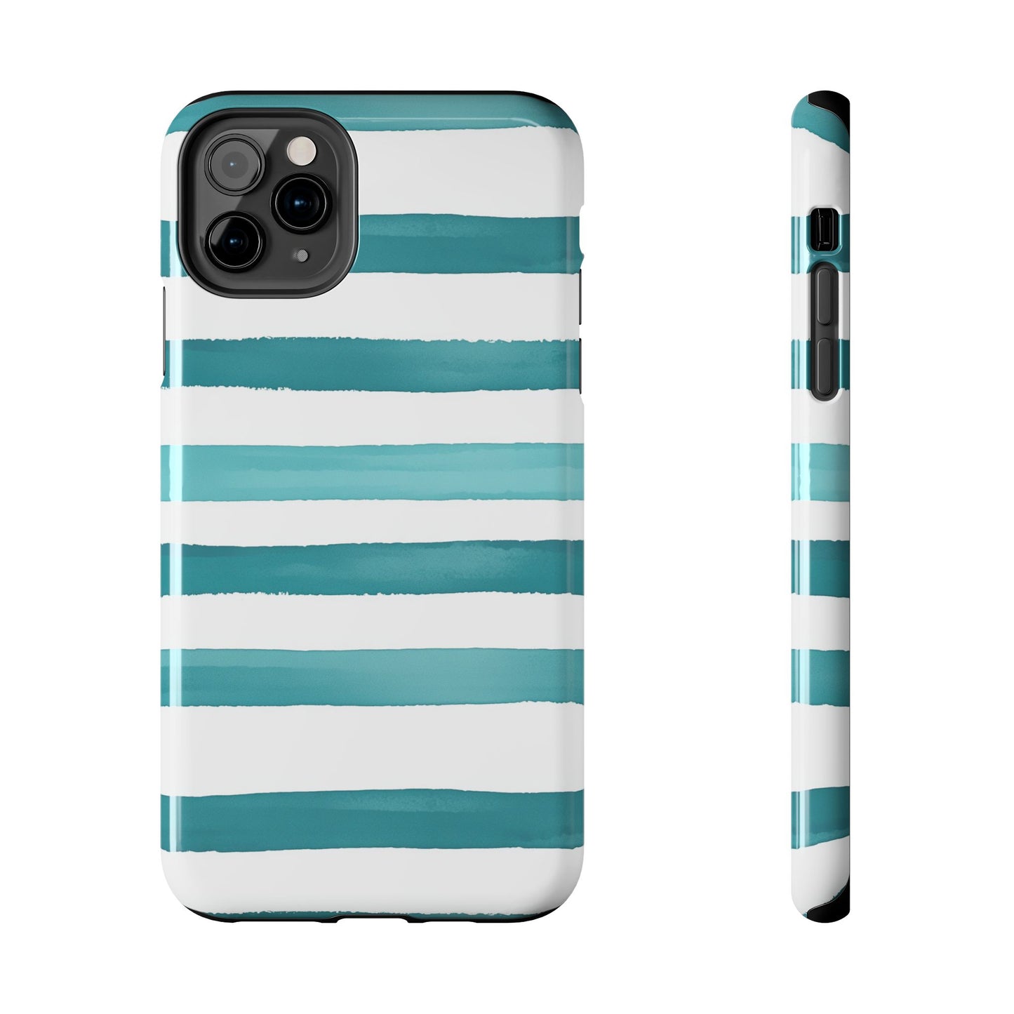 Vibrant Lines | Teal Ocean Stripes